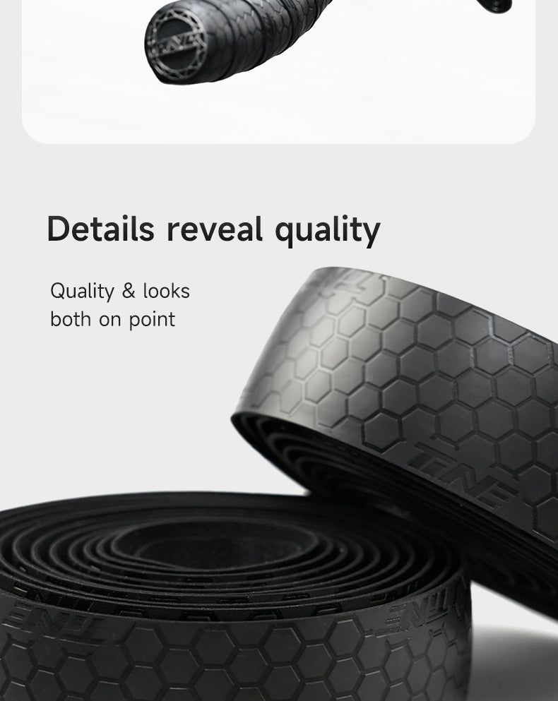 Black honeycomb-patterned handlebar tape roll