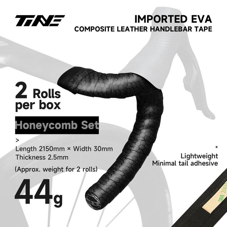 TiNE TECH Fenglan Series black honeycomb road bike handlebar tape