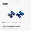 TiNE Tech Rosy Azure titanium Look SRM crank bolts - ultralight high strength