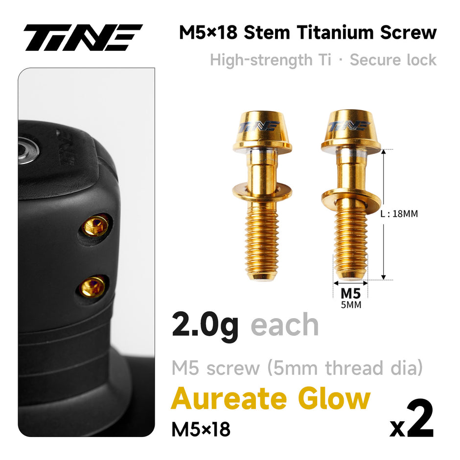 M5*18 · Titanium Stem Screw Set | Road & Mountain Bikes Ultralight Pro
