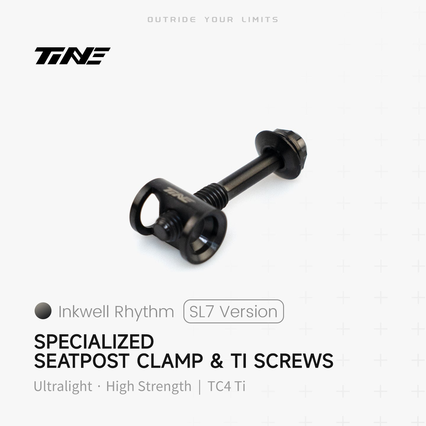 TiNE TECH SL7 titanium seatpost clamp fixing screw - Inkwell Rhythm black finish