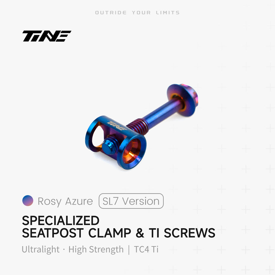 TiNE TECH SL7 titanium seatpost clamp fixing screw - Rosy Azure blue-purple finish