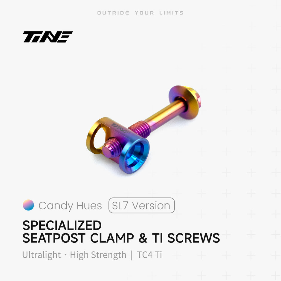 TiNE TECH SL7 titanium seatpost clamp fixing screw - Candy Hues colorful finish