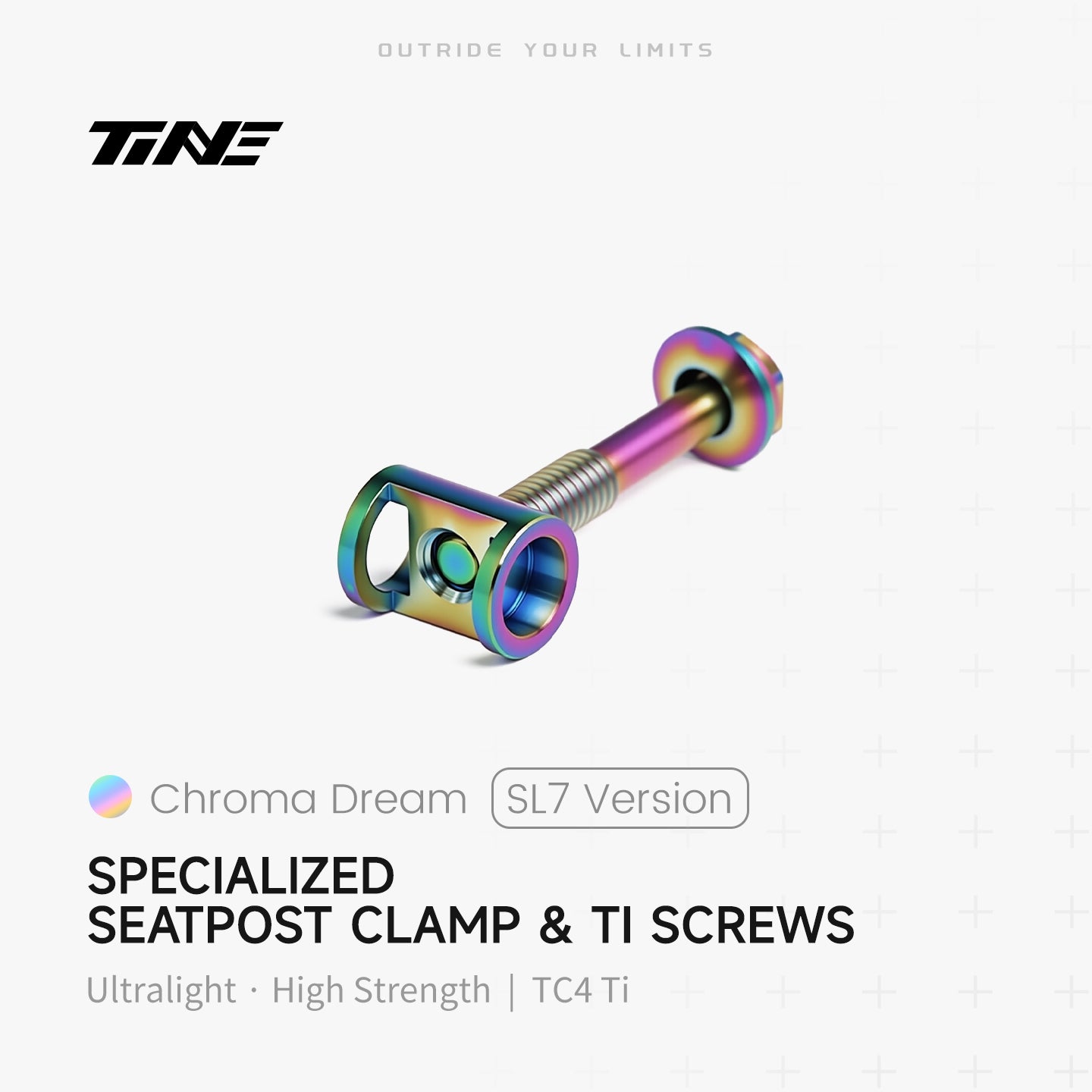 TiNE TECH SL7 titanium seatpost clamp fixing screw - Chroma Dream multicolor finish
