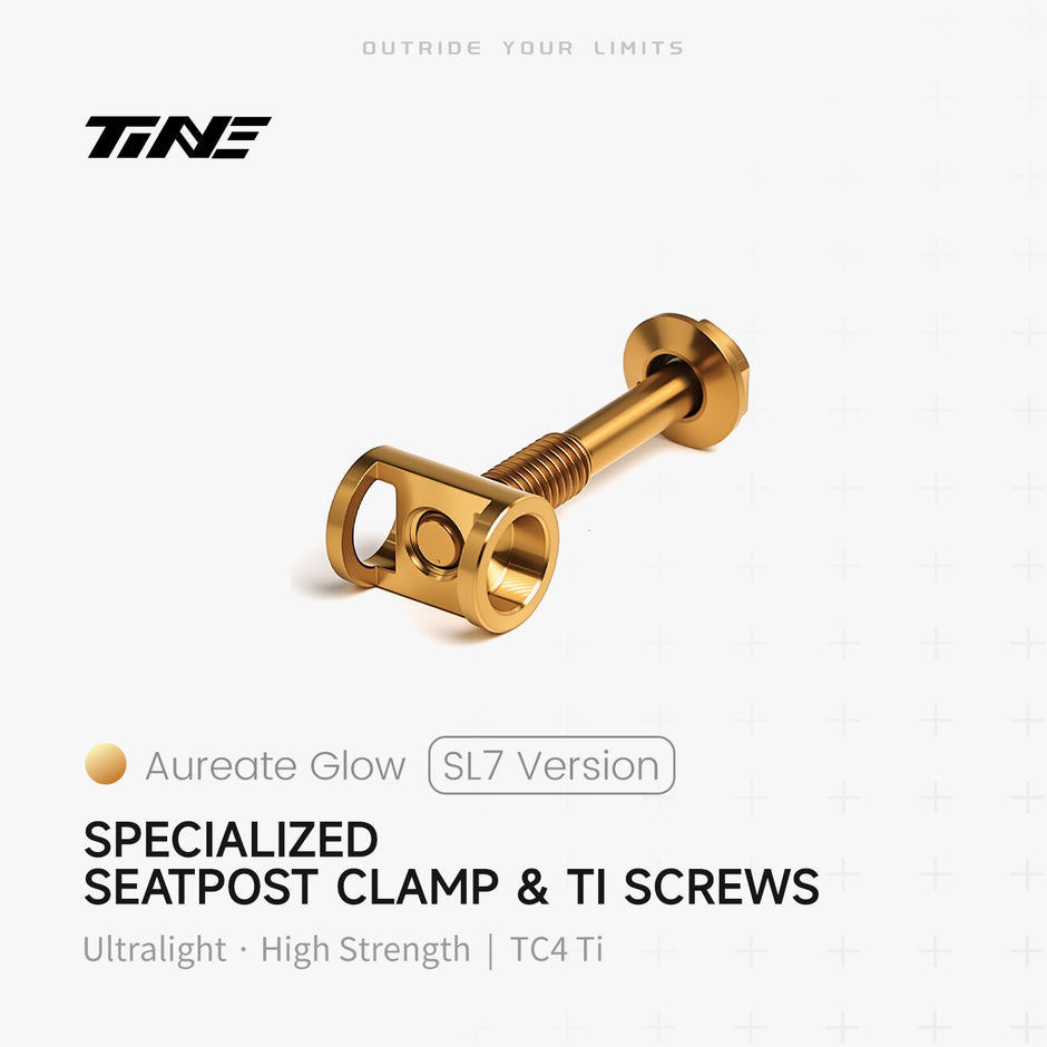 TiNE TECH SL7 aureate glow titanium seat-post clamp screw