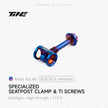 Rosy azure titanium seat-post clamp fixing screw for SL8/SL9 road bike