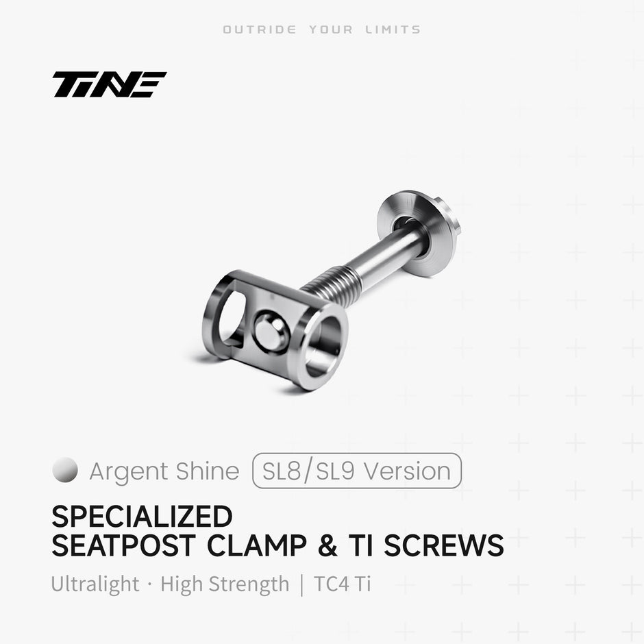 TiNE TECH SL9/SL8 titanium seat post clamp screw, argent shine2. TiNE TECH SL9/SL8 verdant field seat post clamp screw