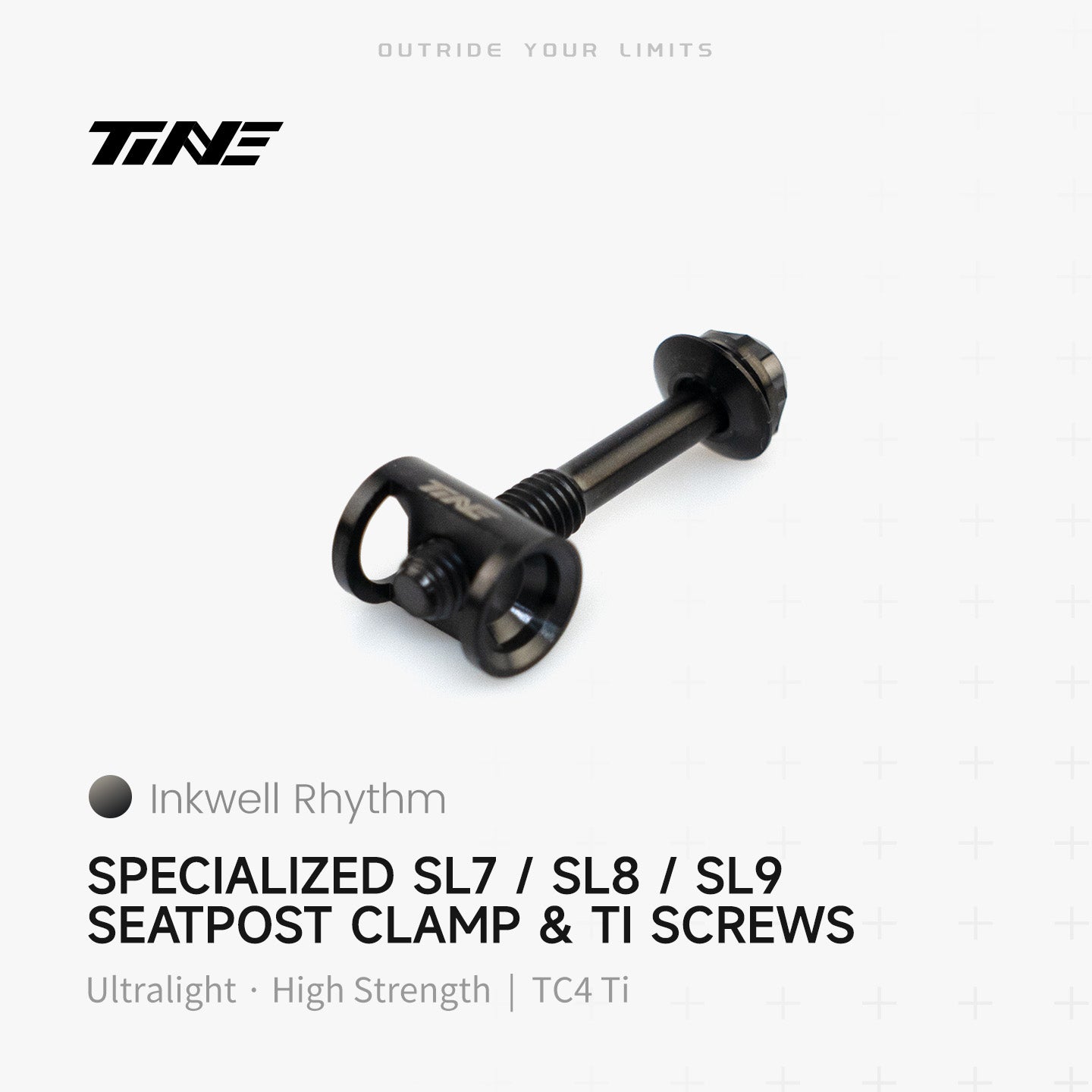 TiNE TECH SL9/SL7/SL8 titanium seatpost clamp fixing screw - Inkwell Rhythm black finish