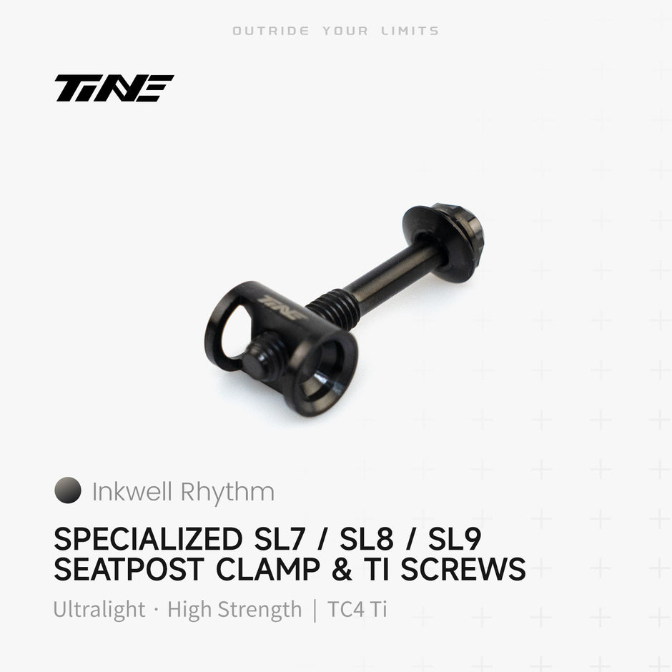TiNE TECH SL9/SL7/SL8 titanium seatpost clamp fixing screw - Inkwell Rhythm black finish