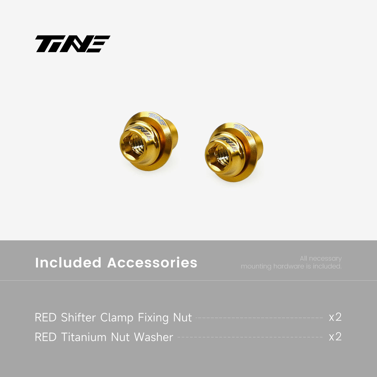 SRAM RED/ Shimano Titanium Shifter Clamp Nut & Washer Set