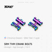 TiNE Tech SRM THM composite crank bolts, multicolor finish, ultra-light titanium