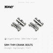 TiNE TECH Argent Shine silver SRM THM crank arm bolts (pair) – ultra-light precision components