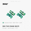 TiNE Tech SRM THM composite crank bolts, teal finish, ultra-light titanium