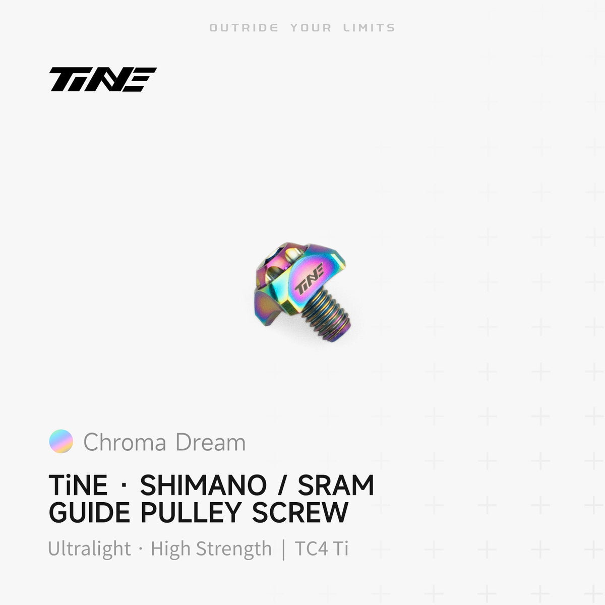 TiNE TECH ultralight titanium Shimano/SRAM front derailleur screw spacer - chroma dream
