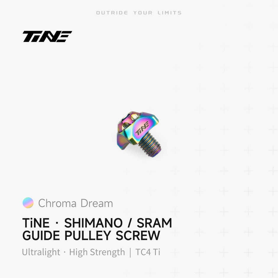 TiNE TECH ultralight titanium Shimano/SRAM front derailleur screw spacer - chroma dream