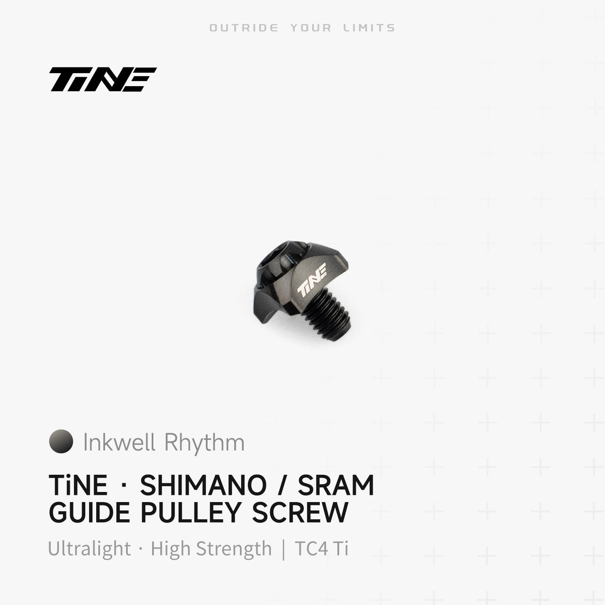 TiNE TECH ultralight titanium Shimano/SRAM front derailleur screw spacer - inkwell rhythm