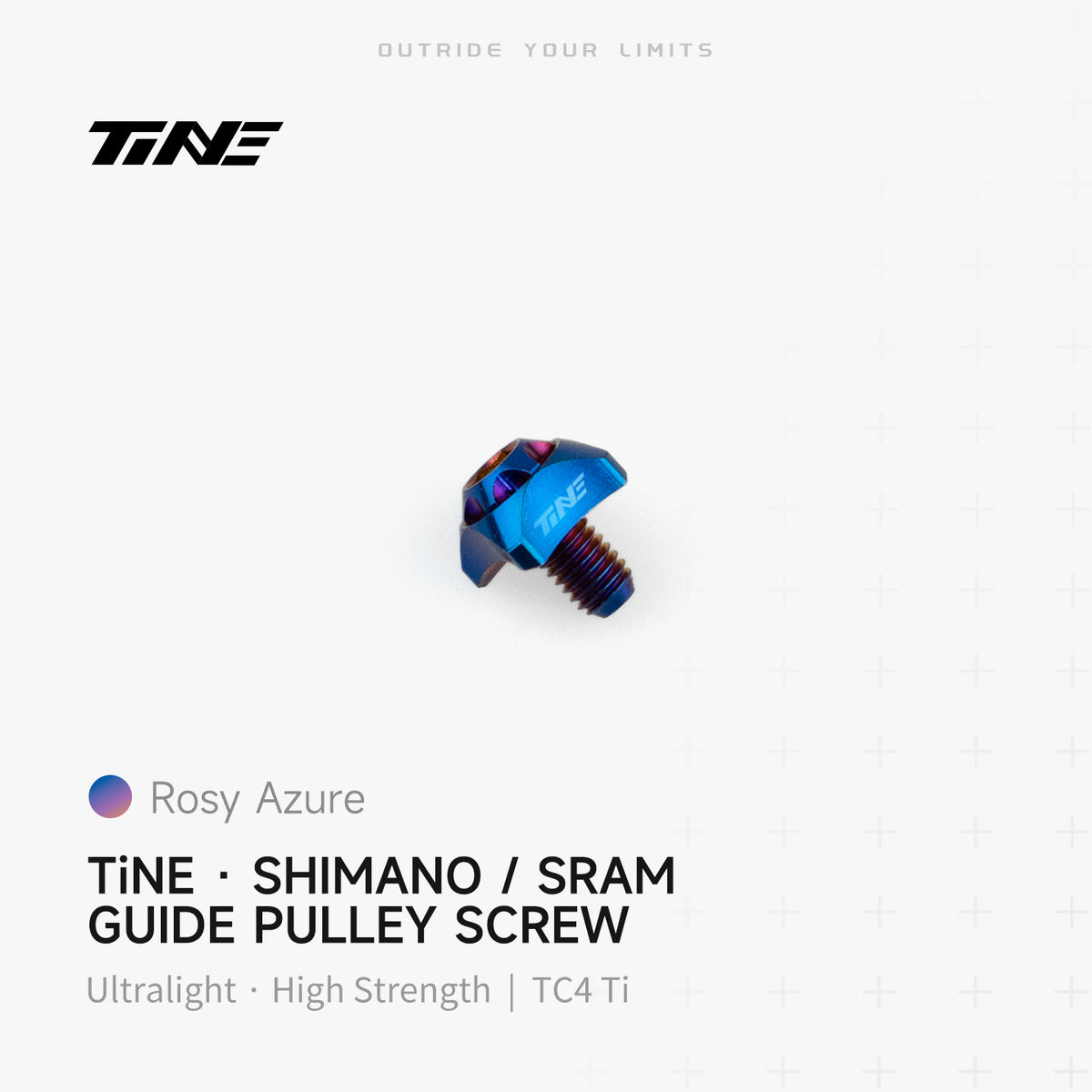 TiNE Shimano/SRAM titanium guide pulley screw - Rosy Azure finish