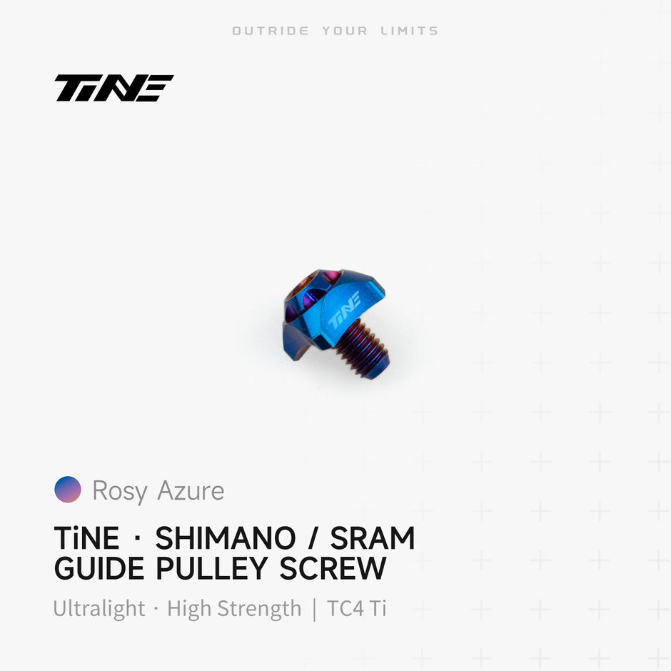 TiNE Shimano/SRAM titanium guide pulley screw - Rosy Azure finish