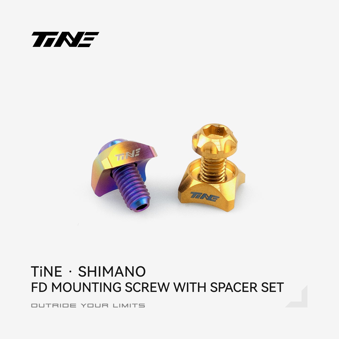 Shimano front derailleur screw spacer set | Titanium ultra-light modification part