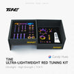 TiNE Candy Hues red drivetrain bolt kit in black box