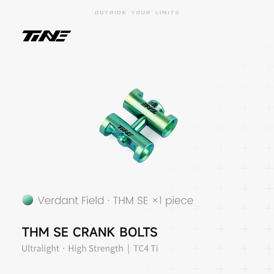 TiNE TECH premium titanium ultra-light crank arm bolt - Verdant Field finish
