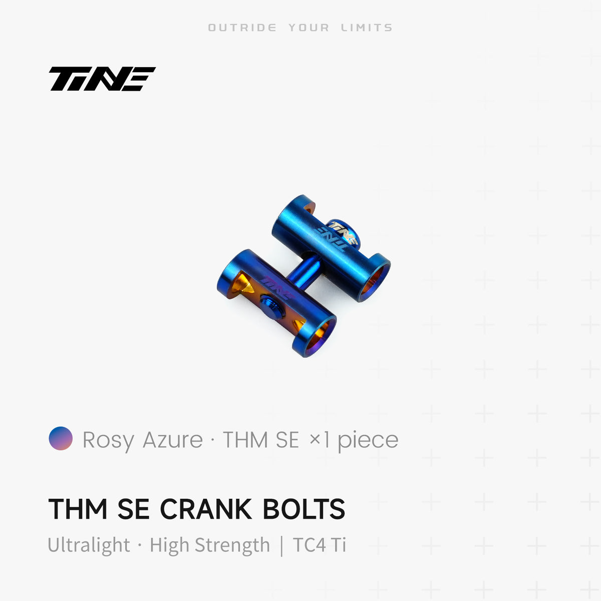 TiNE TECH premium titanium ultra-light crank arm bolt - Rosy Azure finish