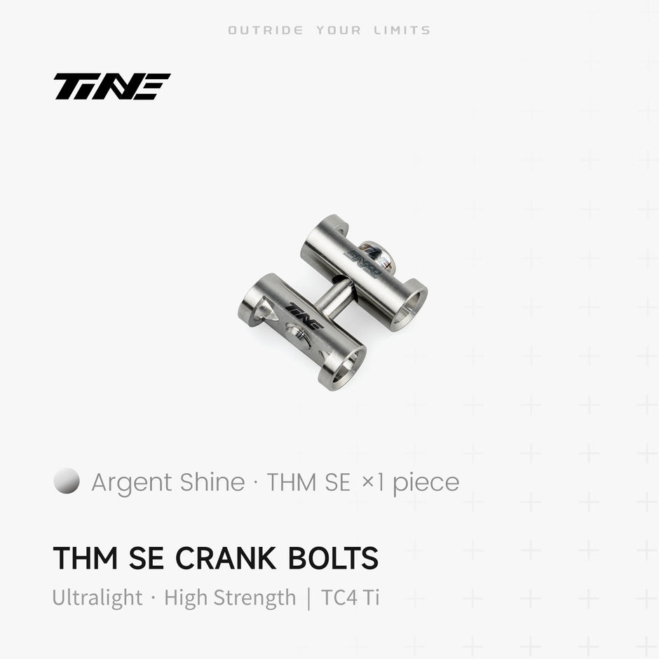 TiNE TECH premium titanium ultra-light crank arm bolt - Argent Shine finish