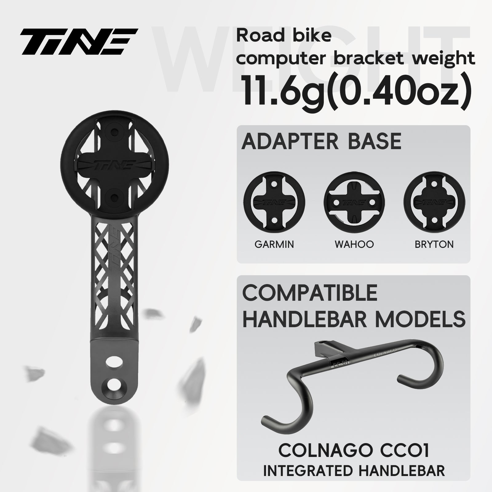 Titanium Bicycle Computer Mount Compatible for COLNAGO CC.01 Integrated-Bar Handlebar, HYPERLIGHT Model