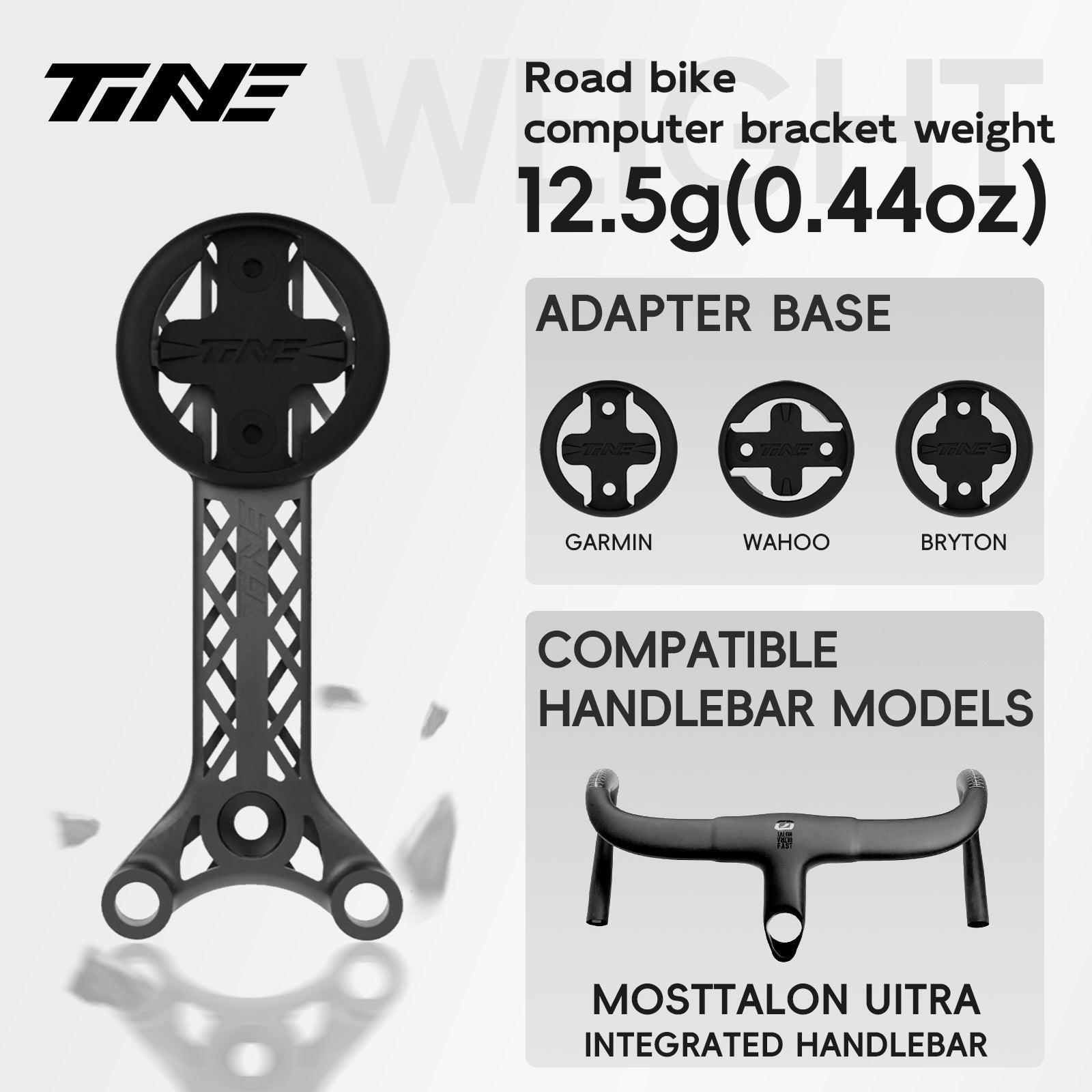 Titanium Bicycle Computer Mount Compatible for PINARELLO MOST Handlebar Integrated-Bar Mount, HYPERLIGHT Model