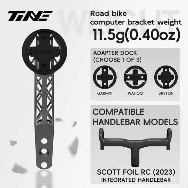 Titanium Bicycle Computer Mount Compatible for CSCOTT FOIL RC Integrated-Bar Handlebar, HYPERLIGHT Model