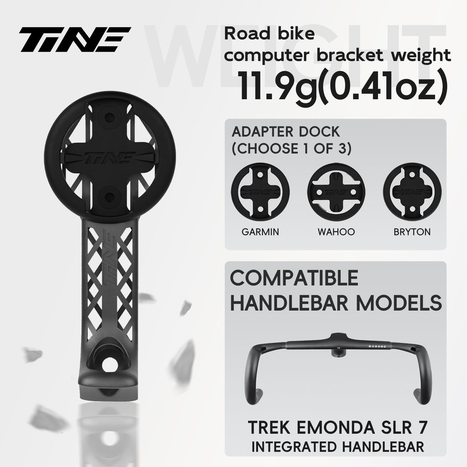 Titanium Bicycle Computer Mount Compatible for TREK Madone SLR Gen 7 Aero Drop Integrated-Bar Handlebar, HYPERLIGHT Model