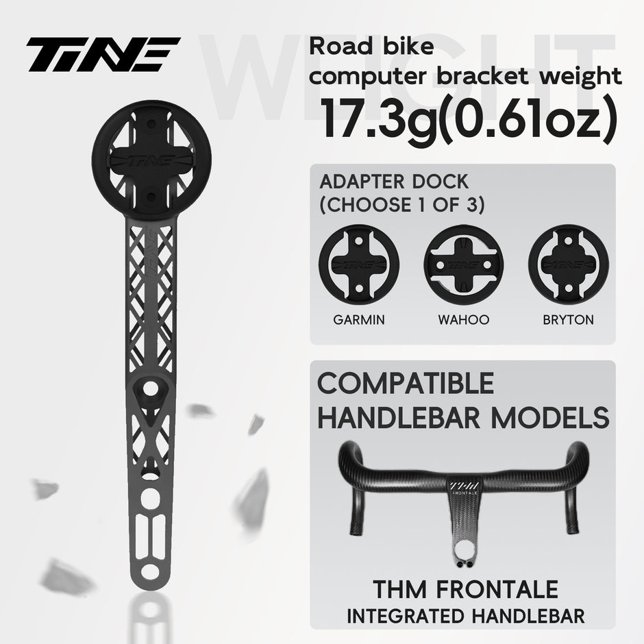 Titanium Bicycle Computer Mount Compatible for THM FRONTALE Integrated-Bar Handlebar, HYPERLIGHT Model