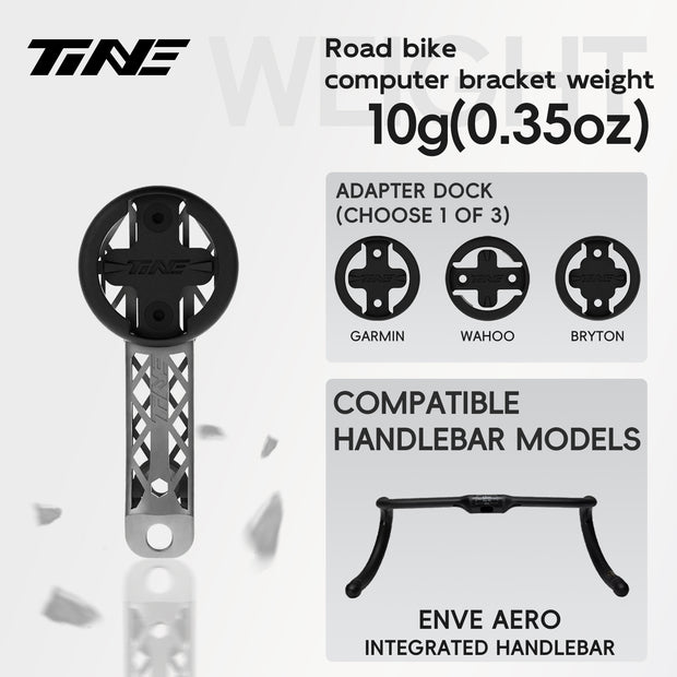 Titanium Bicycle Computer Mount Compatible for ENVE AERO Integrated-Bar Handlebar, HYPERLIGHT Model