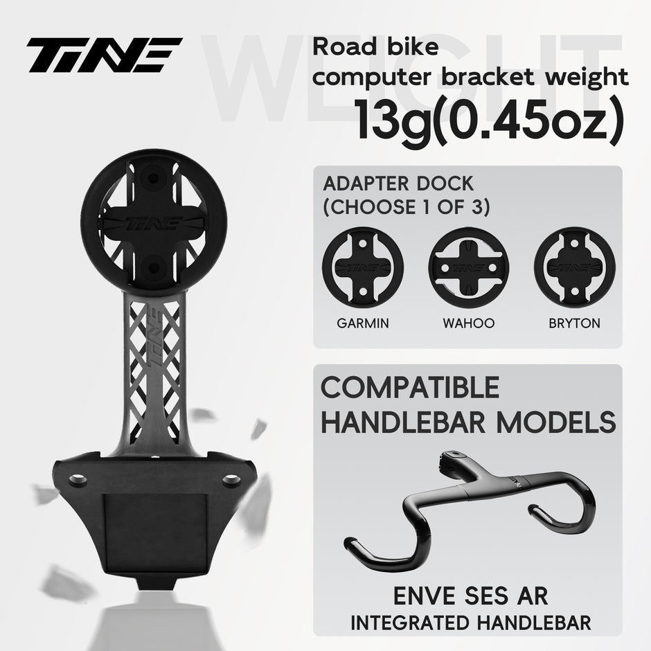 Titanium Bicycle Computer Mount Compatible for ENVE SES AR Integrated-Bar Handlebar, HYPERLIGHT Model
