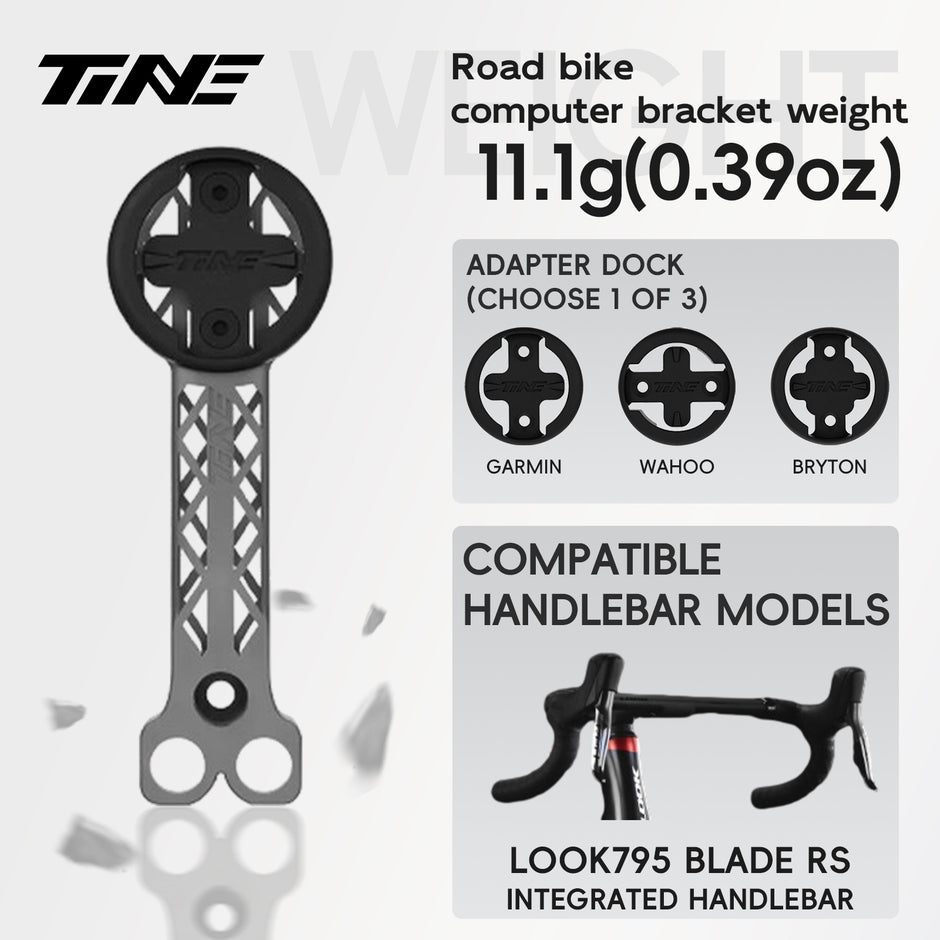 Titanium Bicycle Computer Mount Compatible for LOOK 795 BLADE RS Handlebar, HYPERLIGHT Model