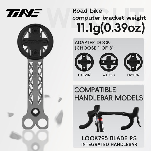 Titanium Bicycle Computer Mount Compatible for LOOK 795 BLADE RS Handlebar, HYPERLIGHT Model