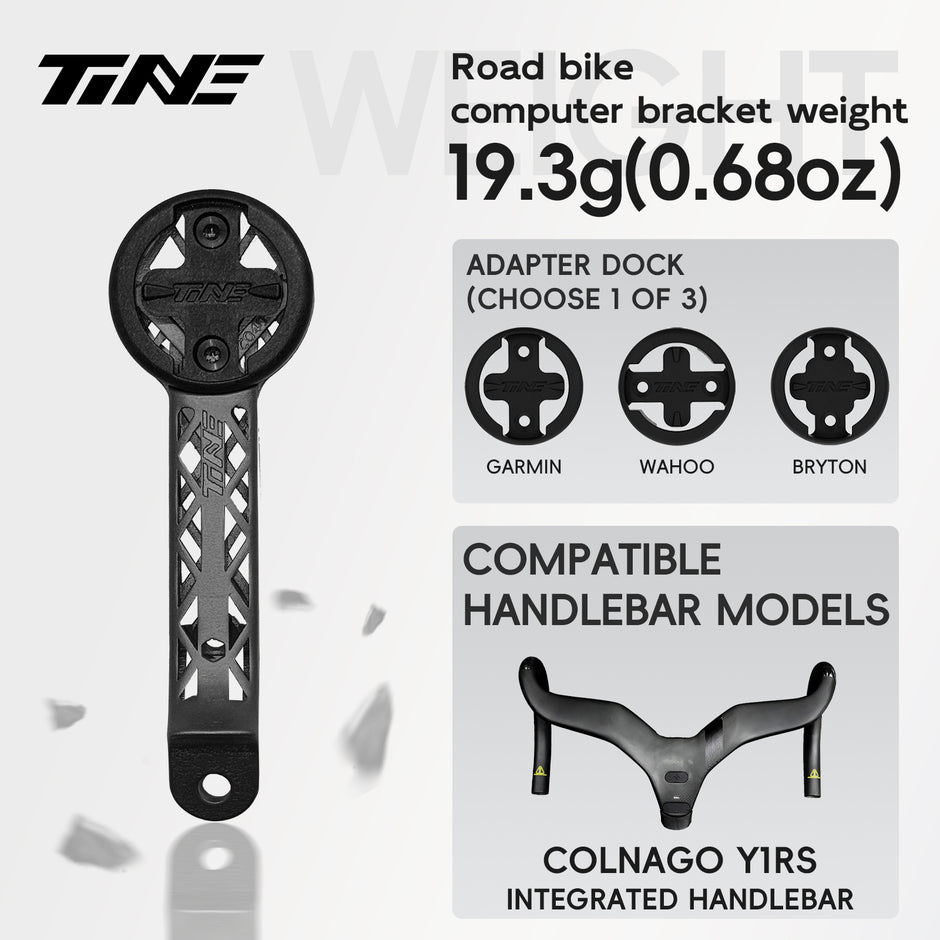 Titanium Bicycle Computer Mount Compatible for COLNAGO Y1RS Integrated-Bar Handlebar, HYPERLIGHT Model