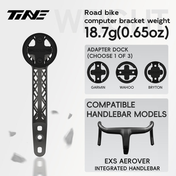 Titanium Bicycle Computer Mount Compatible for EXS AEROVER Integrated-Bar Handlebar, TURBO Model