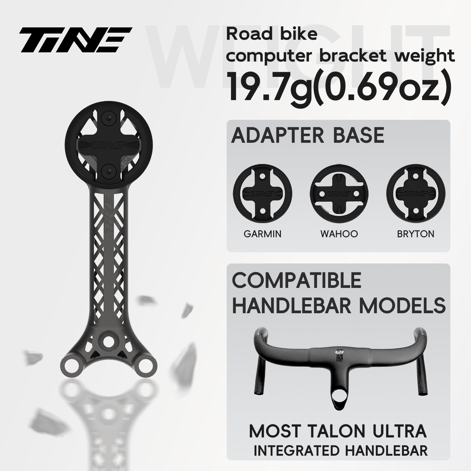 Titanium Bicycle Computer Mount Compatible for PINARELLO MOST Integrated-Bar Handlebar, TURBO Model