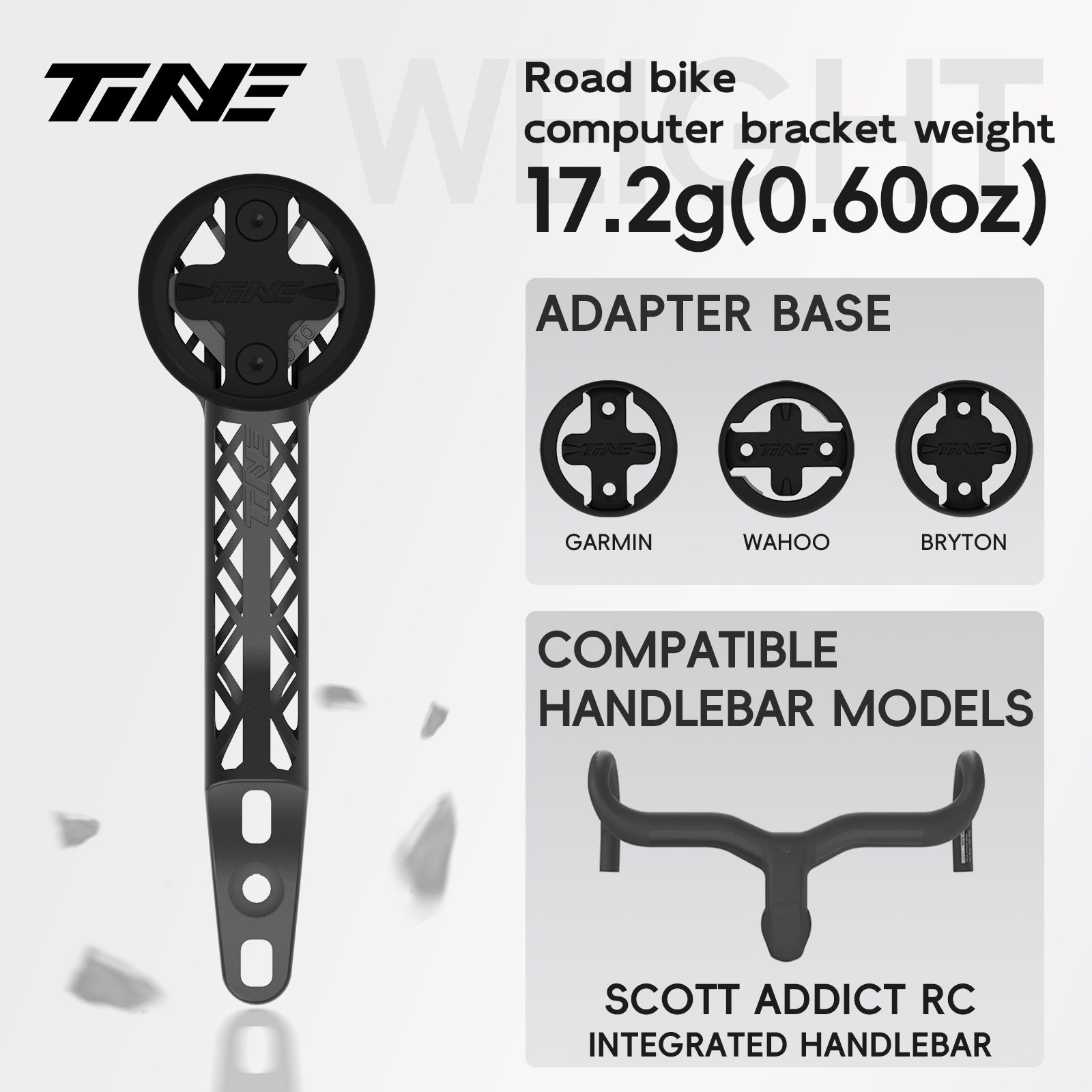 Titanium Bicycle Computer Mount Compatible for SCOTT FOIL Integrated-Bar Handlebar, TURBO Model