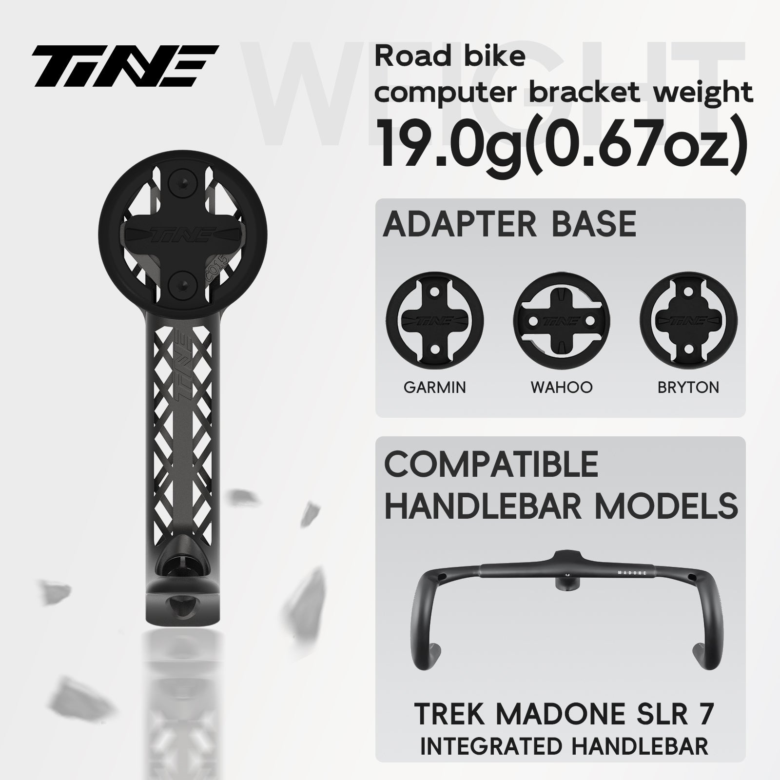 Titanium Bicycle Computer Mount Compatible for TREK Madone Gen 7 Integrated-Bar Handlebar, TURBO Model