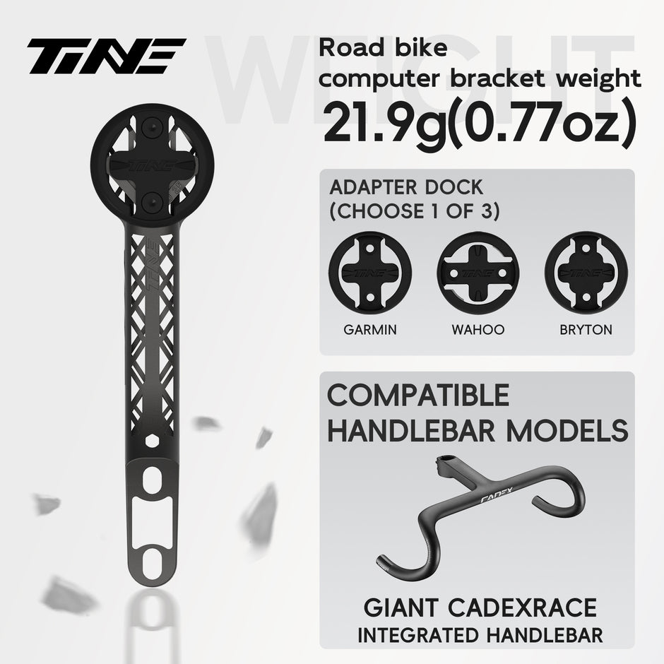 Titanium Bicycle Computer Mount Compatible for GIANT CADEX RACE/CADEX AERO Integrated-Bar Handlebar, TURBO Model