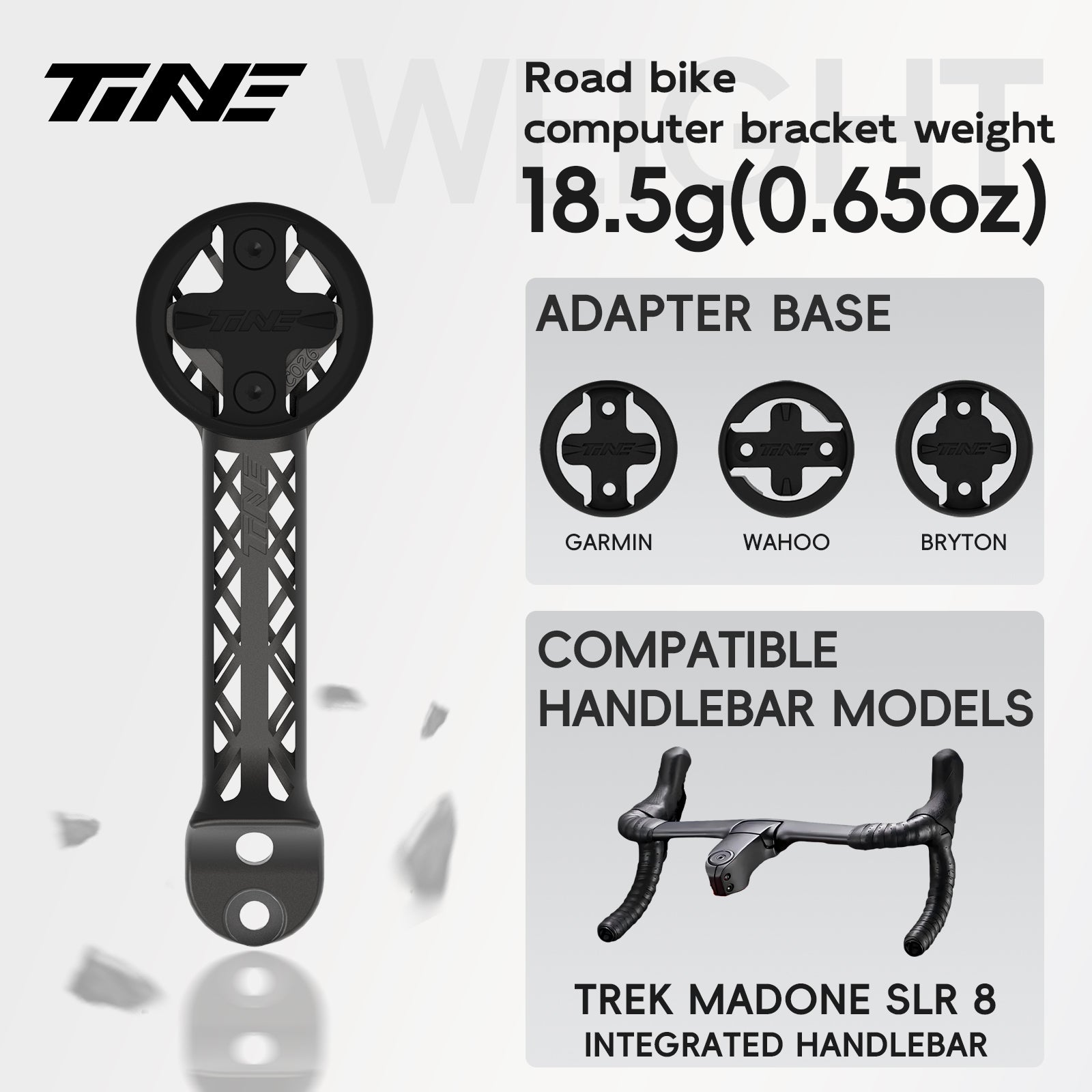 Titanium Bicycle Computer Mount Compatible for TREK Madone Gen 8 Integrated-Bar Handlebar, TURBO Model