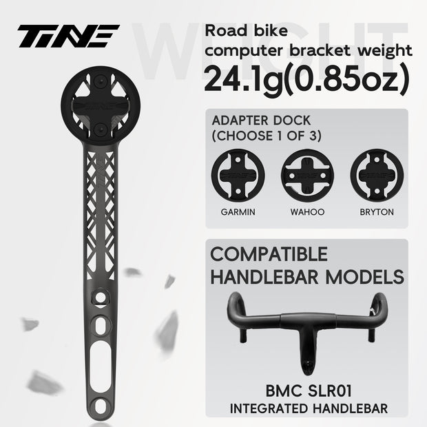 Titanium Bicycle Computer Mount Compatible for BMC SLR01 Integrated-Bar Handlebar, TURBO Model