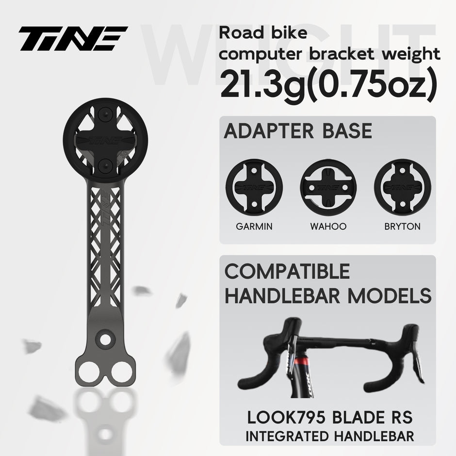 Titanium Bicycle Computer Mount Compatible for LOOK 795 Blade RS Combo Handlebar, TURBO Model