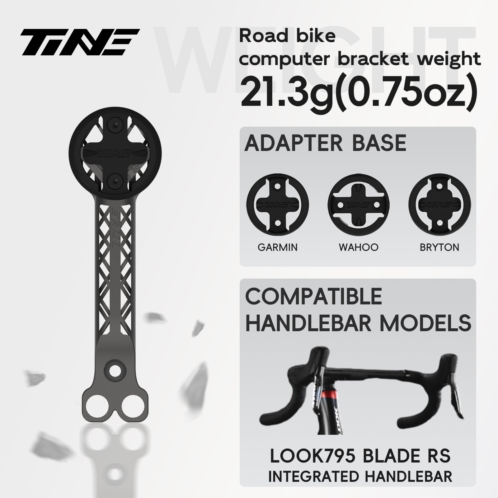 Titanium Bicycle Computer Mount Compatible for LOOK 795 Blade RS Combo Handlebar, TURBO Model