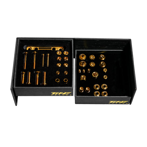 SHIMANO-Compatible Complete Bicycle Screw & Bolt Kit, Solaris Gold