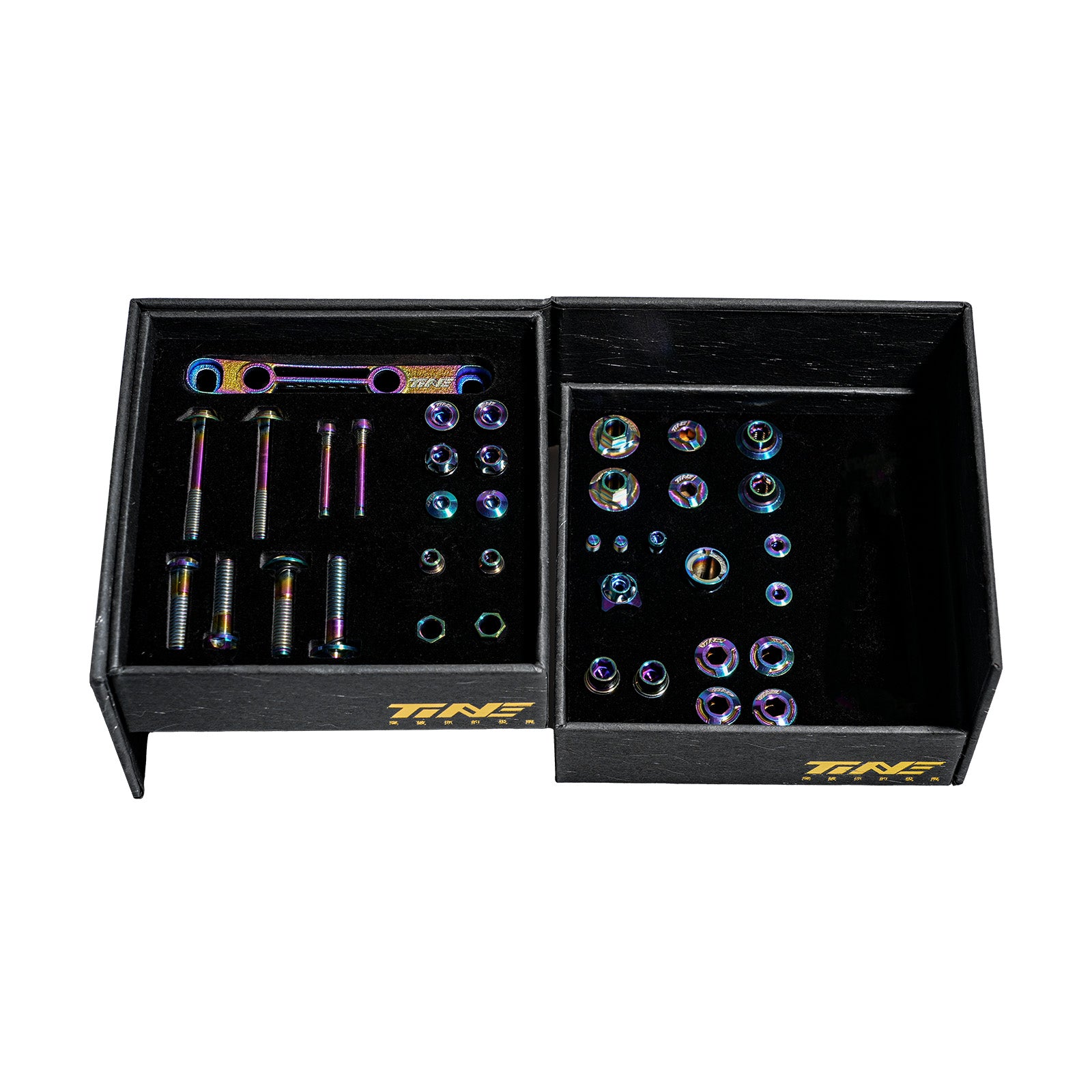 SHIMANO-Compatible Complete Bicycle Screw & Bolt Kit, Aurora Multicolor