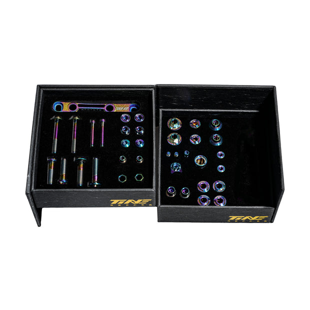 SHIMANO-Compatible Complete Bicycle Screw & Bolt Kit, Aurora Multicolor