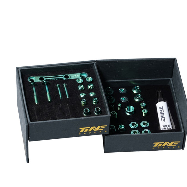 Full Bike Titanium Bolt Kit in Verdant Field - Complete Replacement Set